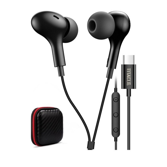 USB C Headphone for Samsung S23 FE S22 S21 S20 A53 A54 Wired Earbuds Magnetic in - Picture 1 of 12